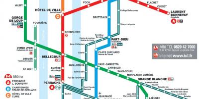 Lyon frans metro kat jeyografik