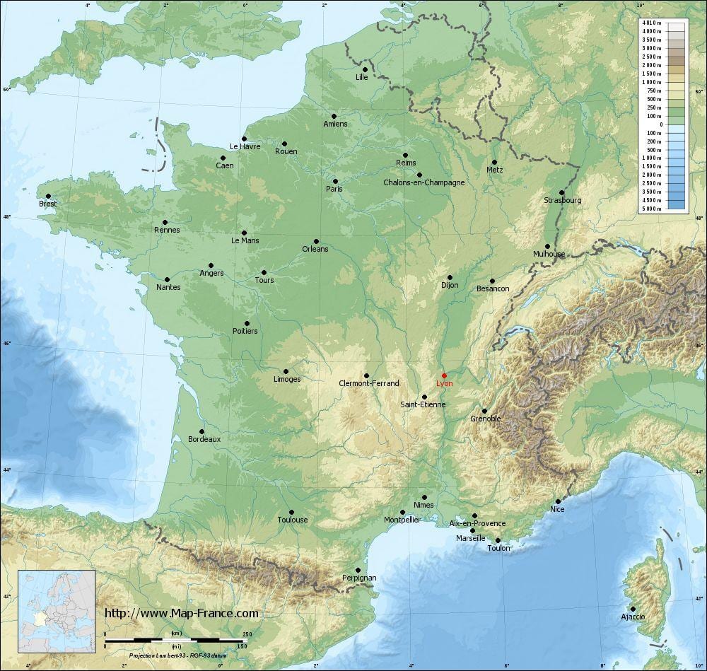 kat jeyografik nan Lyon jeyografik