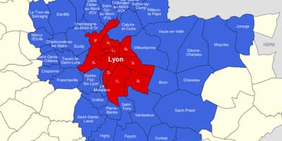 Kat jeyografik nan zòn Lyon